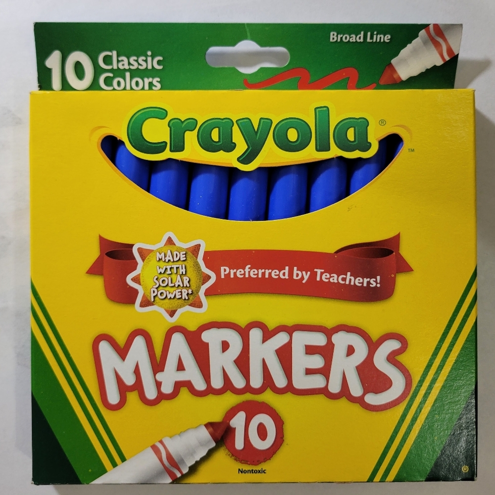 (10)Crayola Markers Single Color (BLUE) Bulk Lot